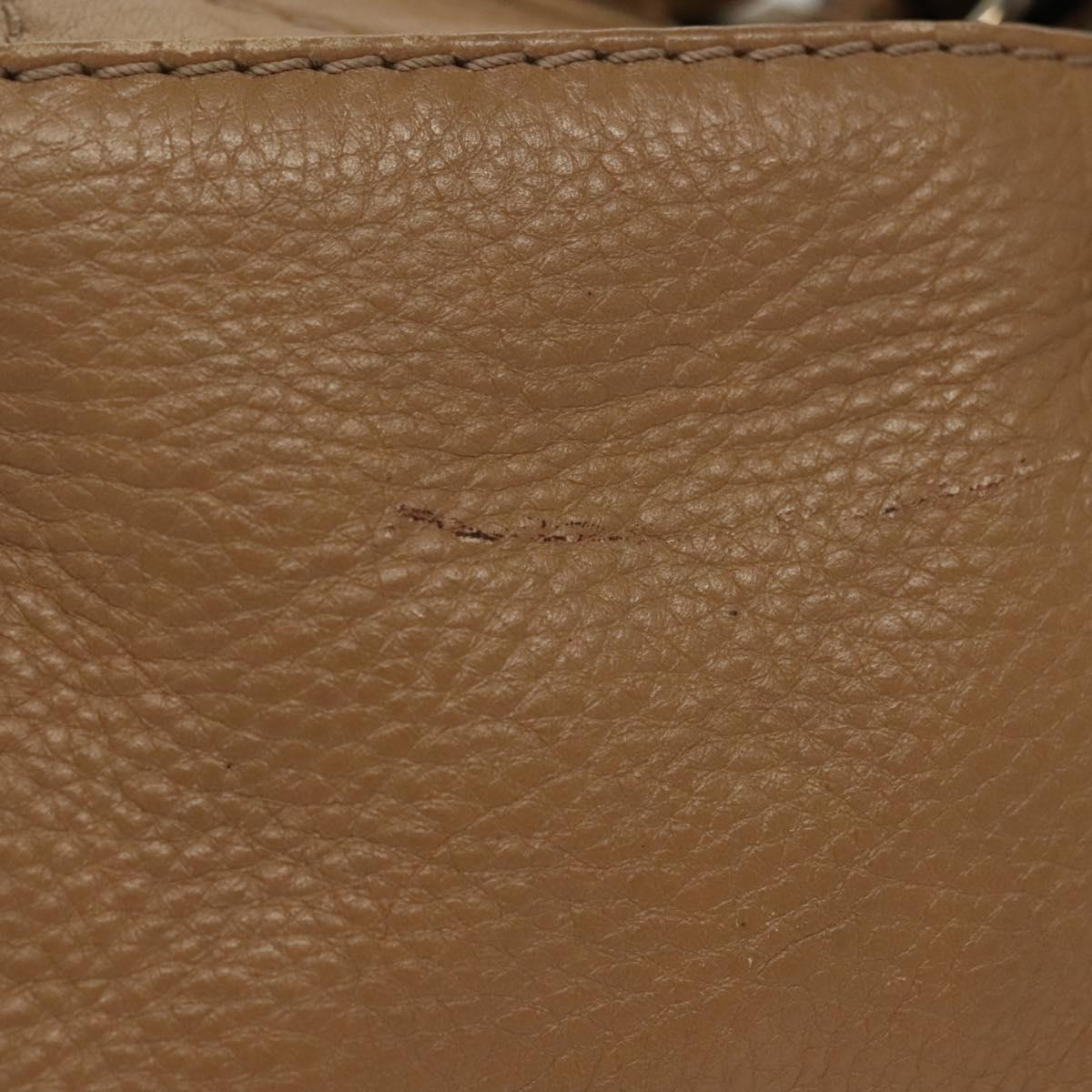Chloe Paddington Hand Bag Leather Brown Gold Silver Auth ep10444