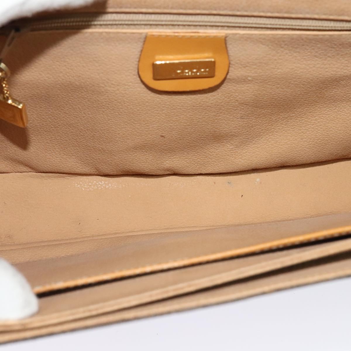 GUCCI Shoulder Bag Canvas Leather Brown Gold Auth ep10464