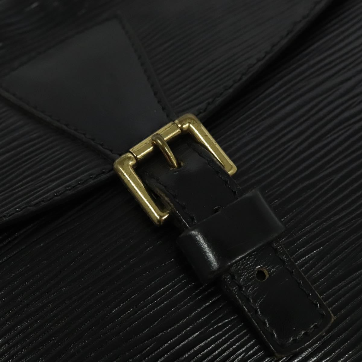 LOUIS VUITTON Epi Jeune Fille MM Shoulder Bag Black M52152 LV Auth ep10474