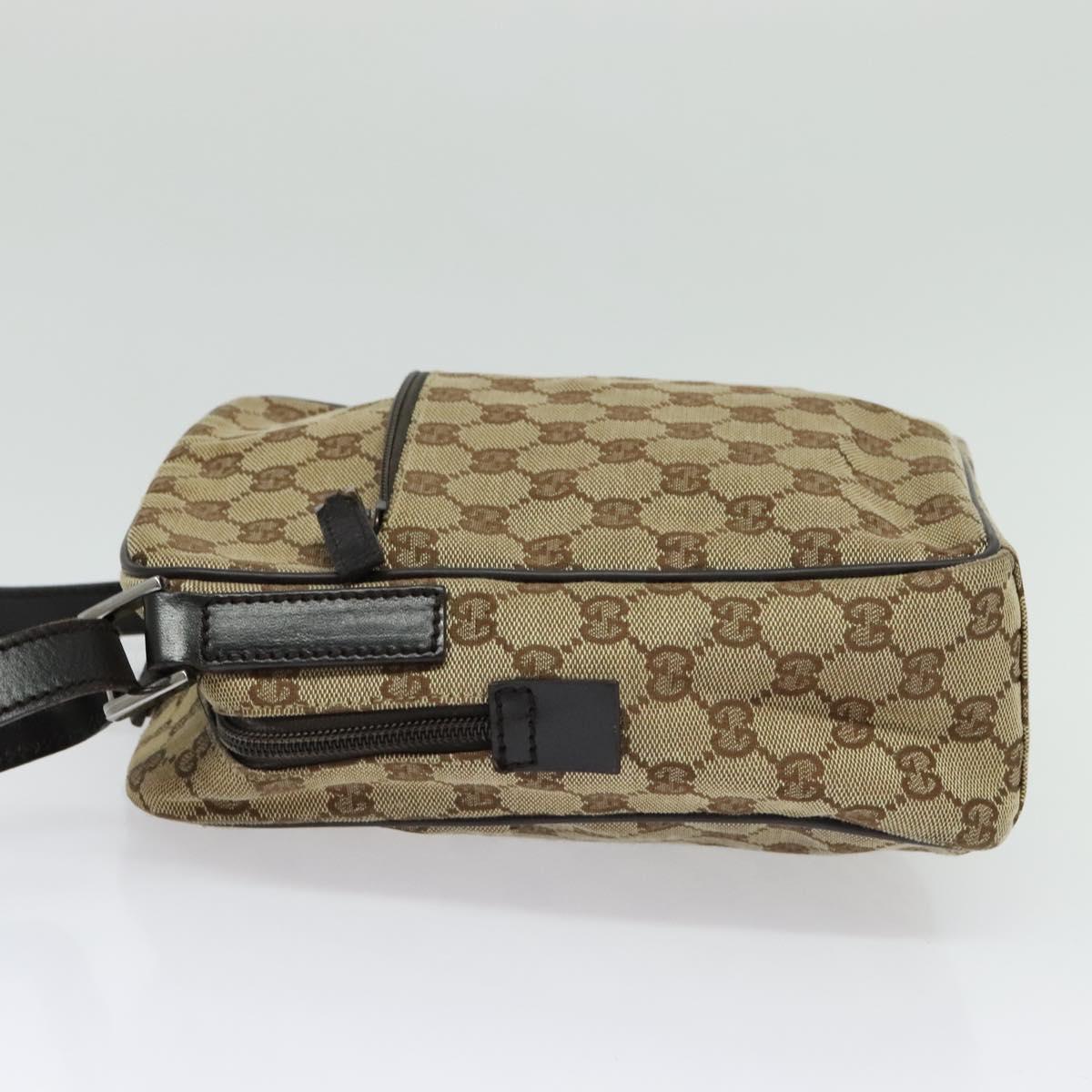 GUCCI GG Canvas Shoulder Bag Beige Silver 03136 Auth ep10483