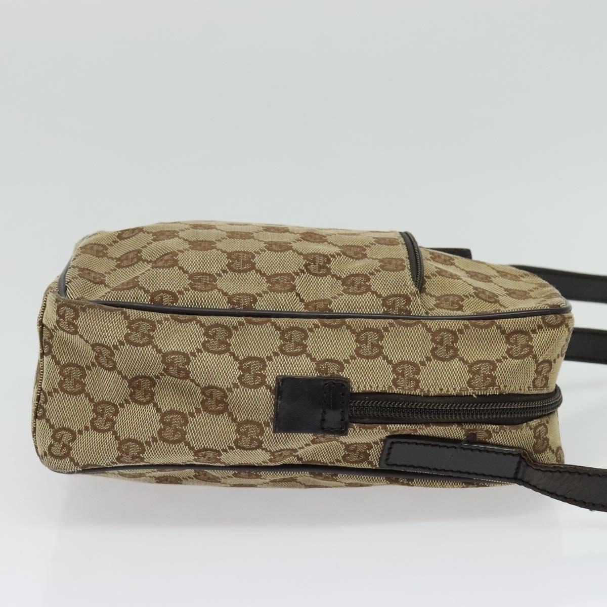 GUCCI GG Canvas Shoulder Bag Beige Silver 03136 Auth ep10483