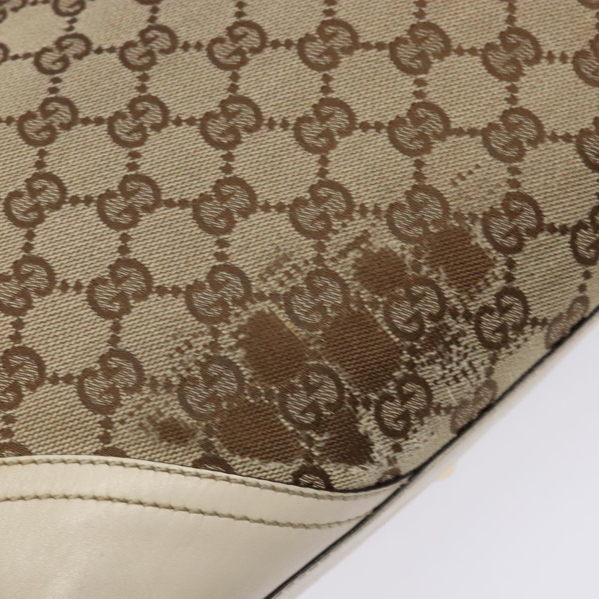 GUCCI GG Canvas Tote Bag Beige Gold 169946 Auth ep10492