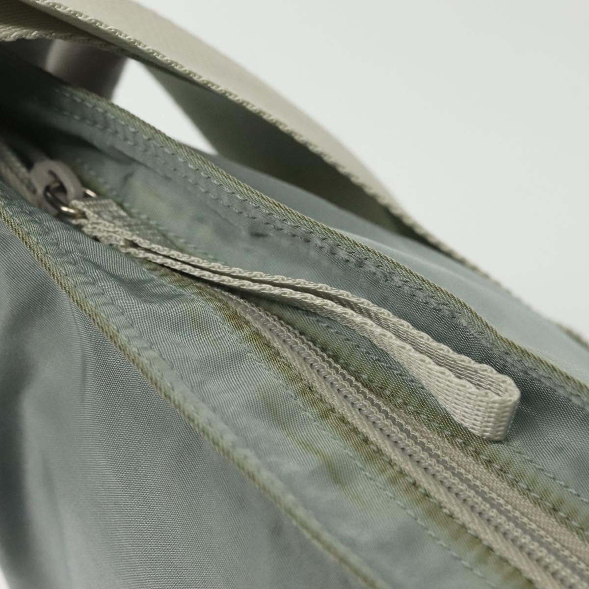 PRADA Shoulder Bag Nylon Light Blue Silver Auth ep10502