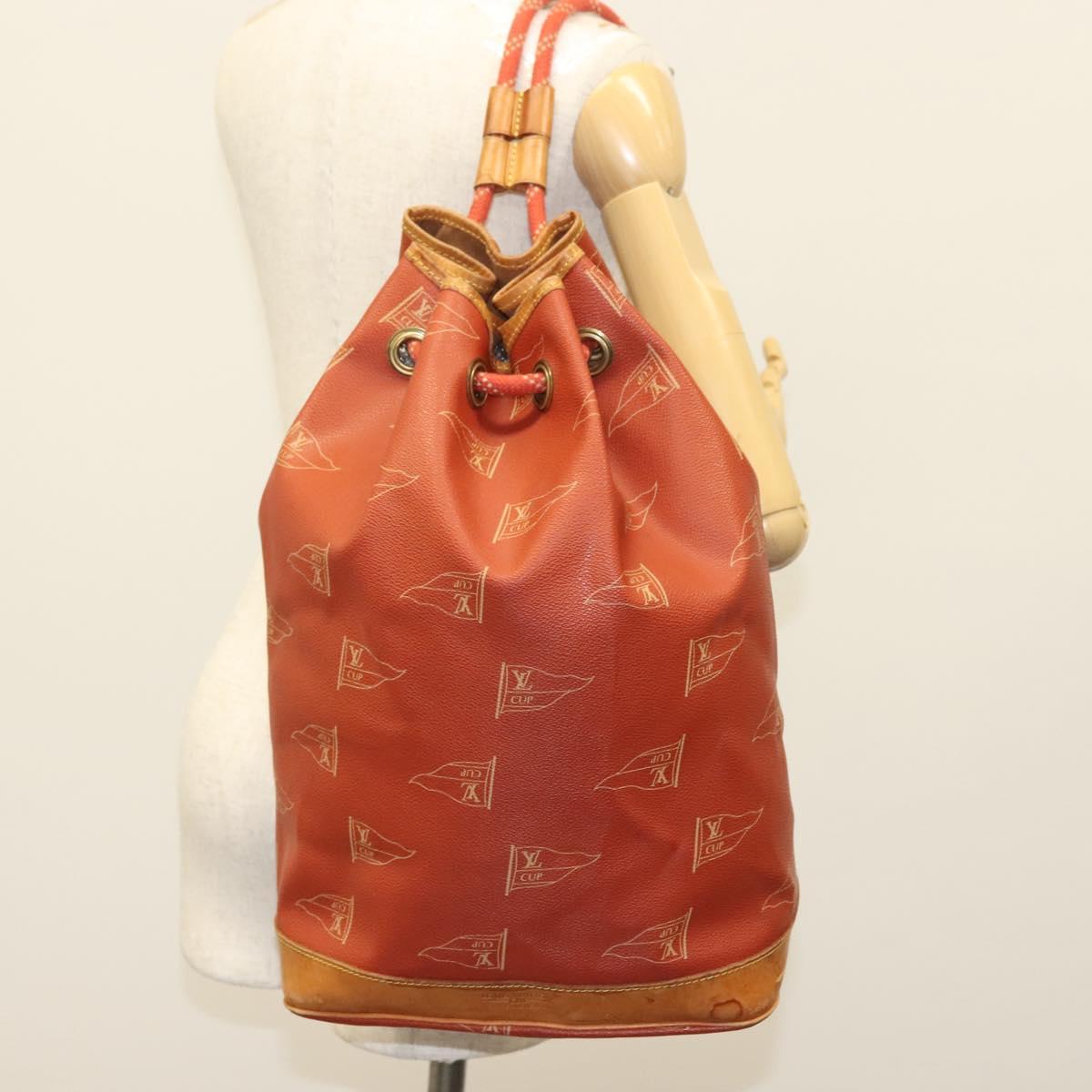 LOUIS VUITTON LV cup Saint Tropez Shoulder Bag Red M80026 LV Auth ep10503