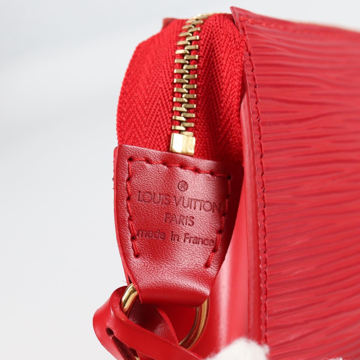 LOUIS VUITTON Epi Pochette Accessoires Pouch Red M52947 LV Auth ep10505V