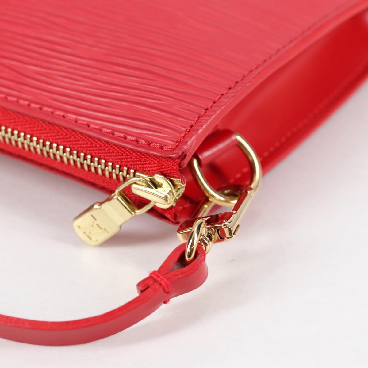 LOUIS VUITTON Epi Pochette Accessoires Pouch Red M52947 LV Auth ep10505V