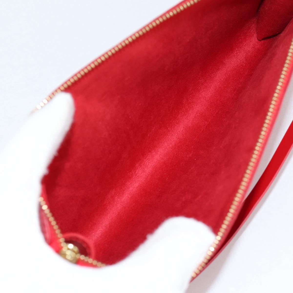 LOUIS VUITTON Epi Pochette Accessoires Pouch Red M52947 LV Auth ep10505V