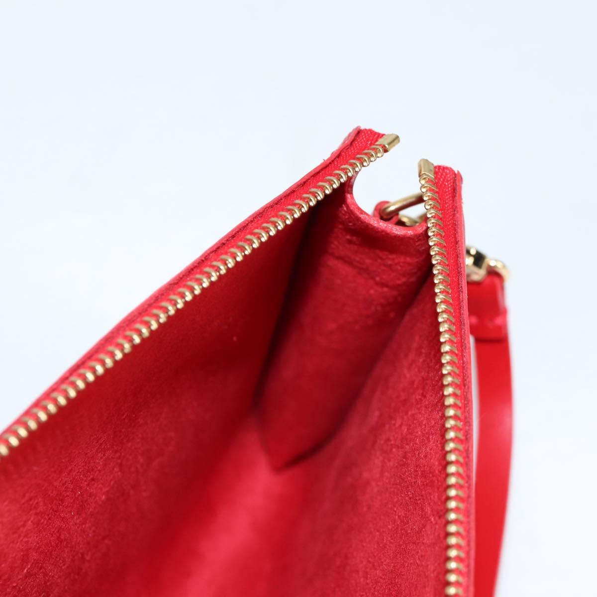 LOUIS VUITTON Epi Pochette Accessoires Pouch Red M52947 LV Auth ep10505V