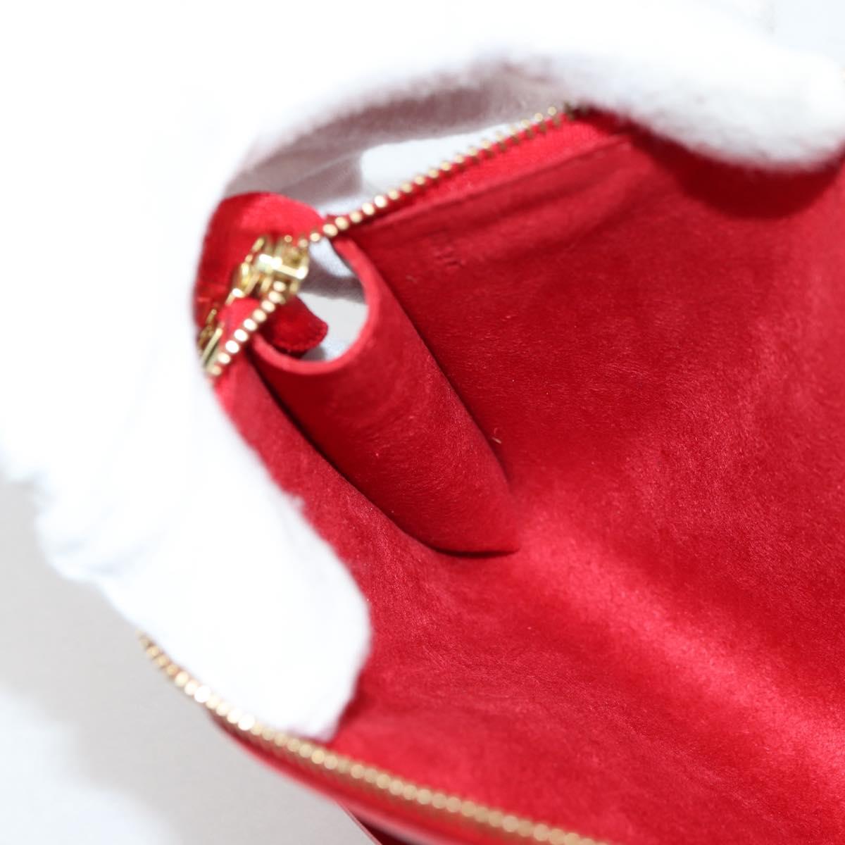 LOUIS VUITTON Epi Pochette Accessoires Pouch Red M52947 LV Auth ep10505V