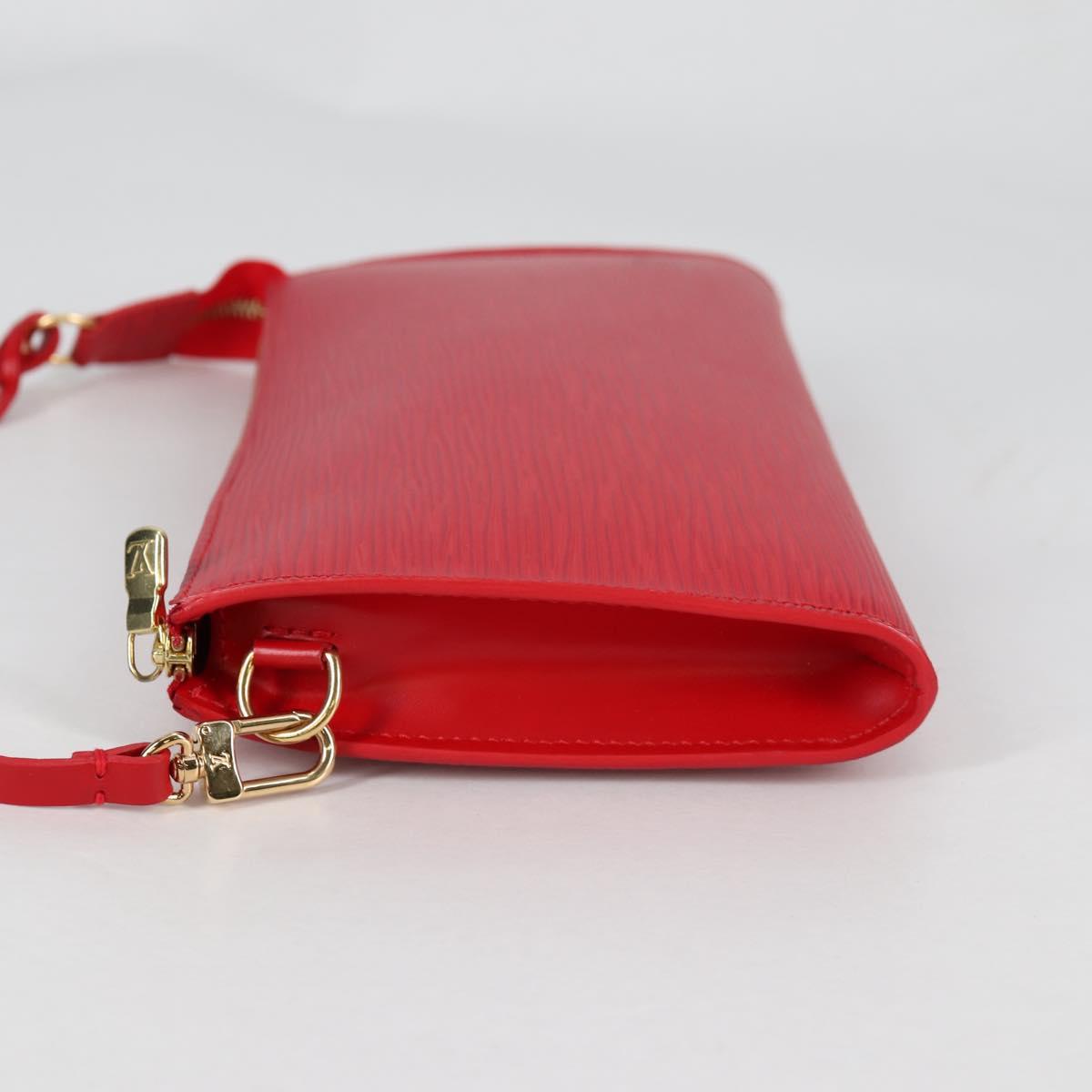 LOUIS VUITTON Epi Pochette Accessoires Pouch Red M52947 LV Auth ep10505V