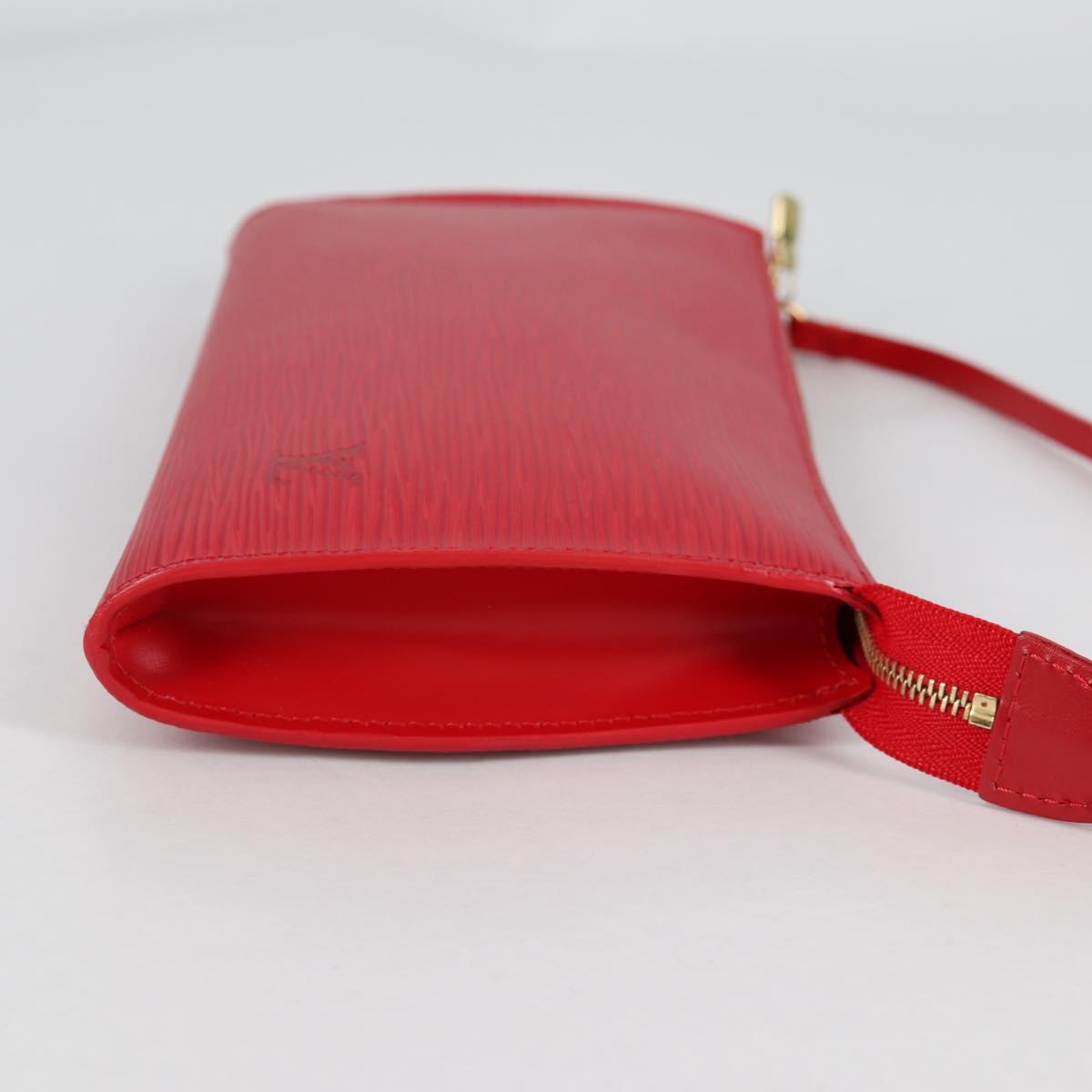 LOUIS VUITTON Epi Pochette Accessoires Pouch Red M52947 LV Auth ep10505V