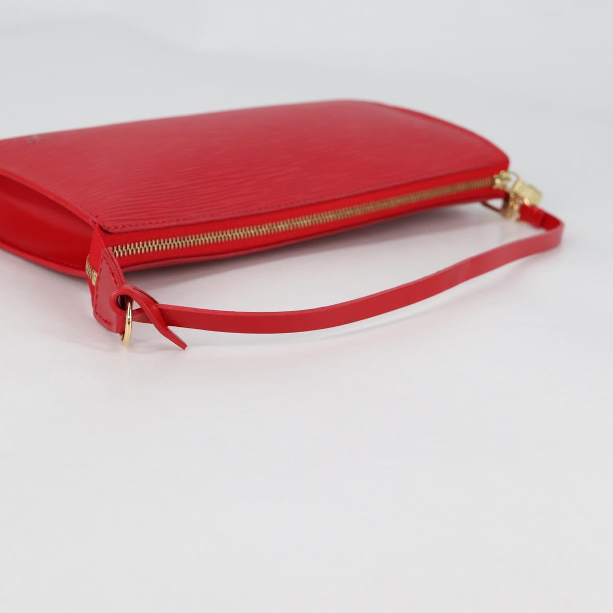 LOUIS VUITTON Epi Pochette Accessoires Pouch Red M52947 LV Auth ep10505V
