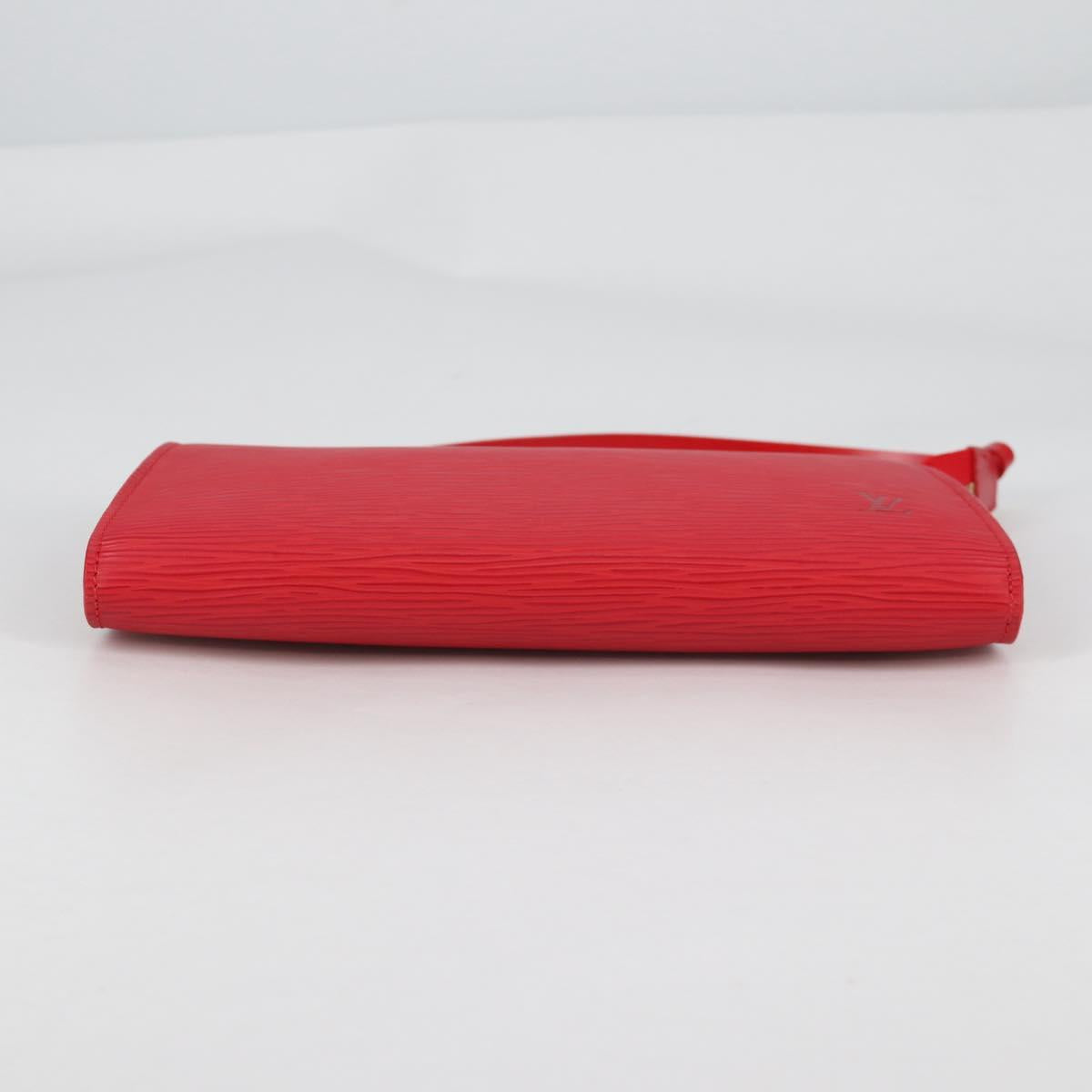 LOUIS VUITTON Epi Pochette Accessoires Pouch Red M52947 LV Auth ep10505V