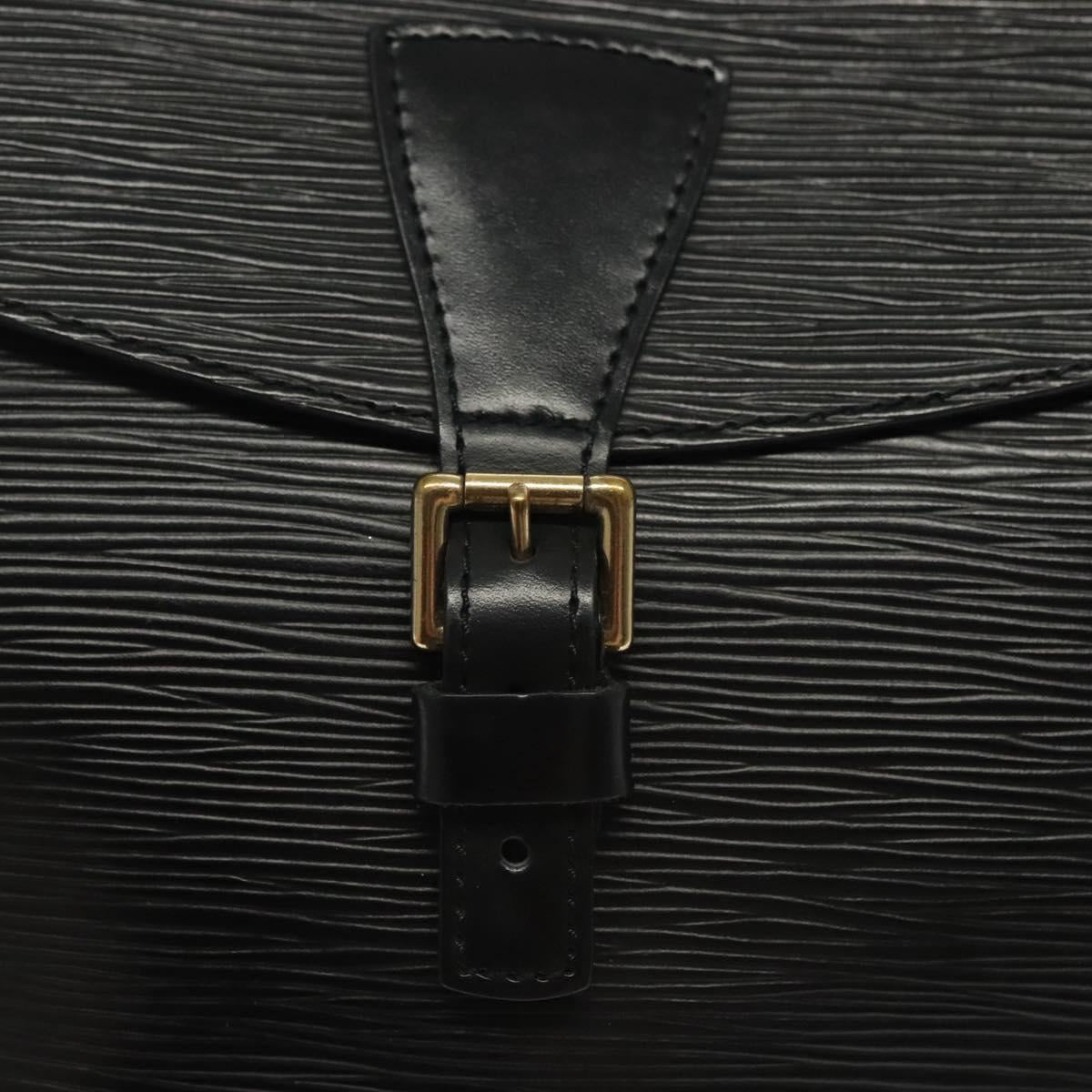 LOUIS VUITTON Epi Jeune Fille MM Shoulder Bag Black M52152 LV Auth ep10520
