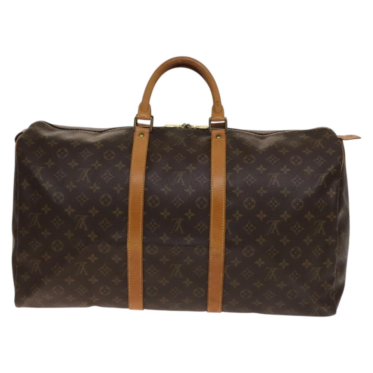 LOUIS VUITTON Monogram Keepall 55 Boston Bag M41424 LV Auth ep10530