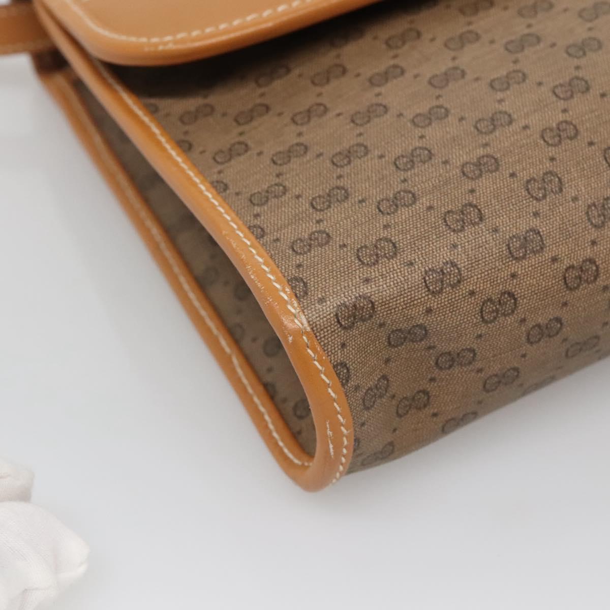 GUCCI Micro GG Supreme Shoulder Bag PVC Beige Gold 004 58 0264 Auth ep10535