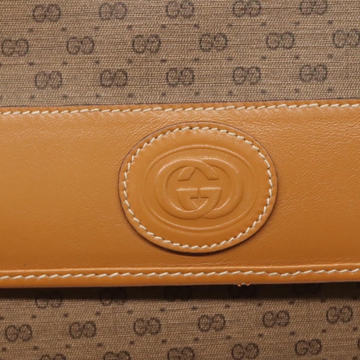 GUCCI Micro GG Supreme Shoulder Bag PVC Beige Gold 004 58 0264 Auth ep10535