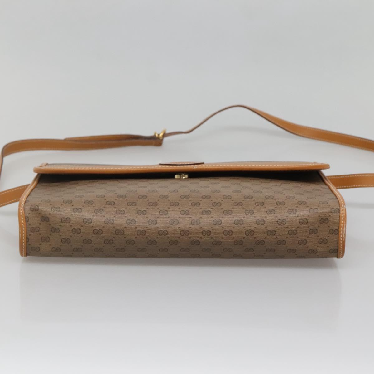 GUCCI Micro GG Supreme Shoulder Bag PVC Beige Gold 004 58 0264 Auth ep10535