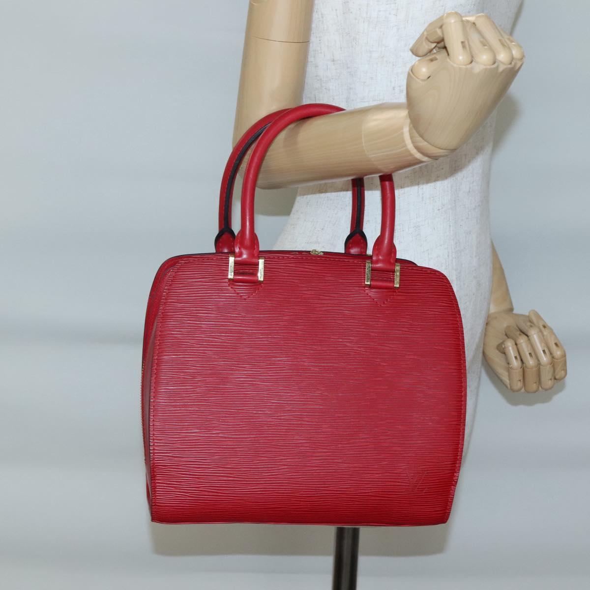 LOUIS VUITTON Epi Pont Neuf Hand Bag Red M52057 LV Auth ep10536