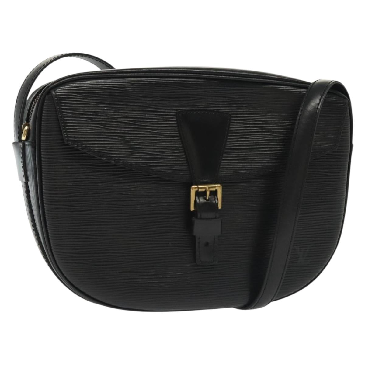 LOUIS VUITTON Epi Jeune Fille MM Shoulder Bag Black M52152 LV Auth ep10540