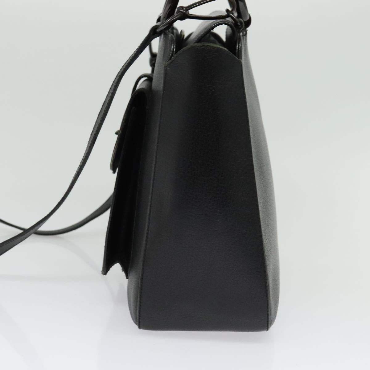 GUCCI Hand Bag Leather 2way Black 000 2058 0307 6 Auth ep10542