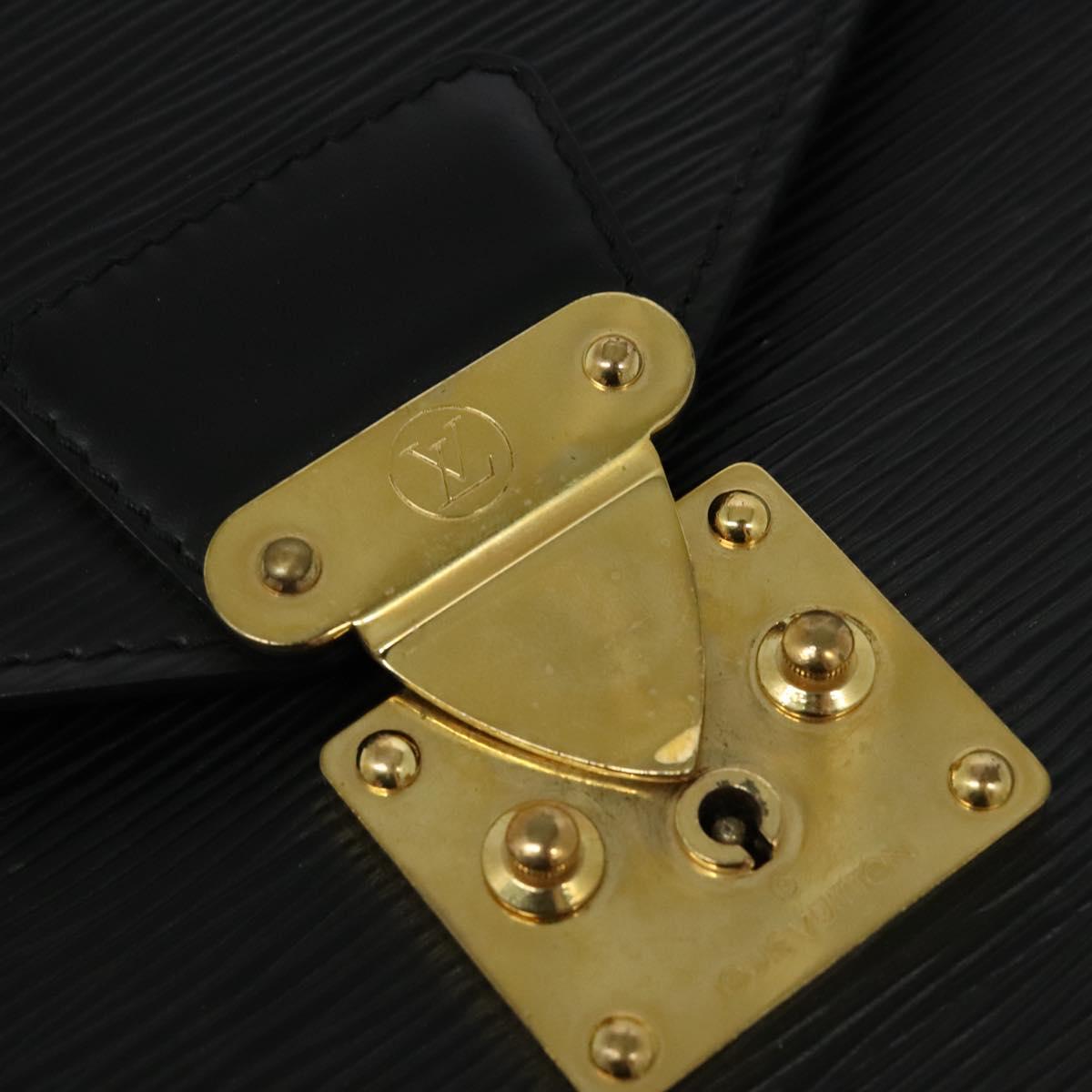 LOUIS VUITTON Epi Serviette Ambassador Business Bag Black M54412 LV Auth ep10554