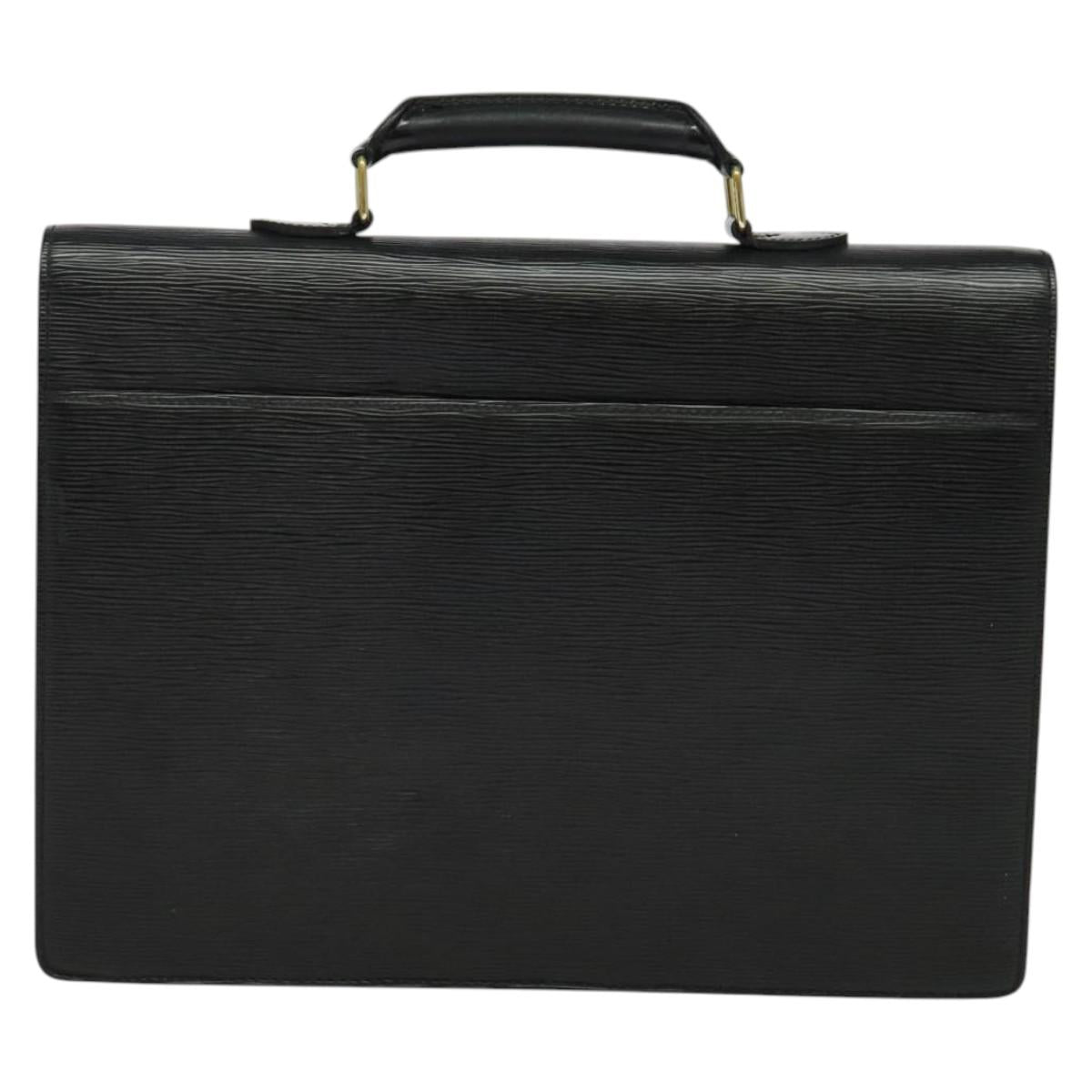 LOUIS VUITTON Epi Serviette Ambassador Business Bag Black M54412 LV Auth ep10554