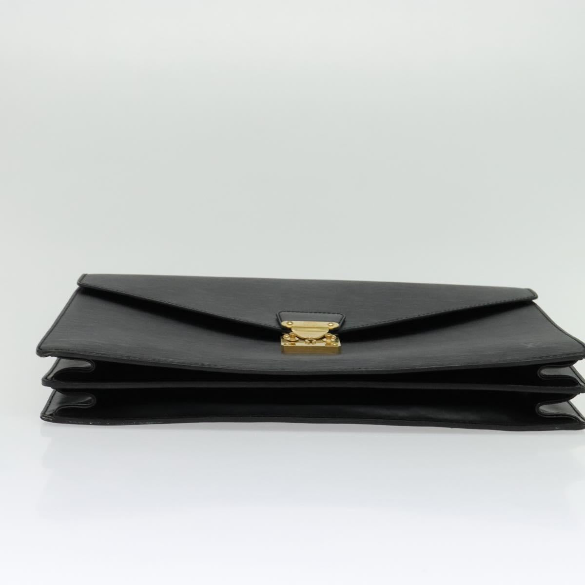LOUIS VUITTON Epi Serviette Ambassador Business Bag Black M54412 LV Auth ep10554