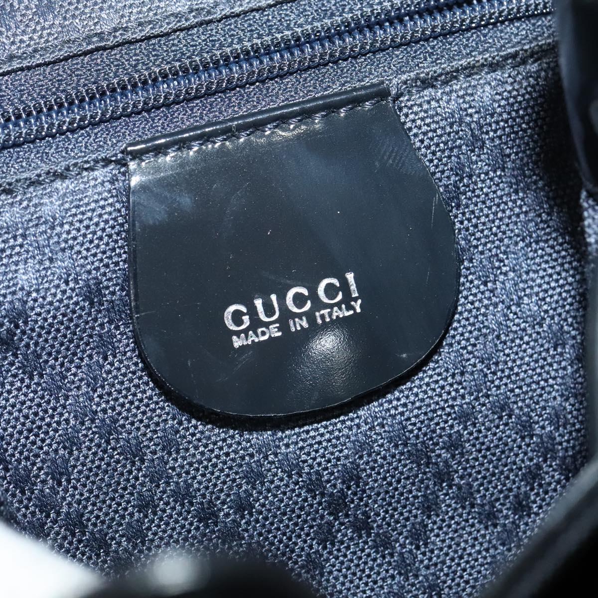 GUCCI Bamboo Backpack Nylon Black Silver 003 3444 0030 Auth ep10557
