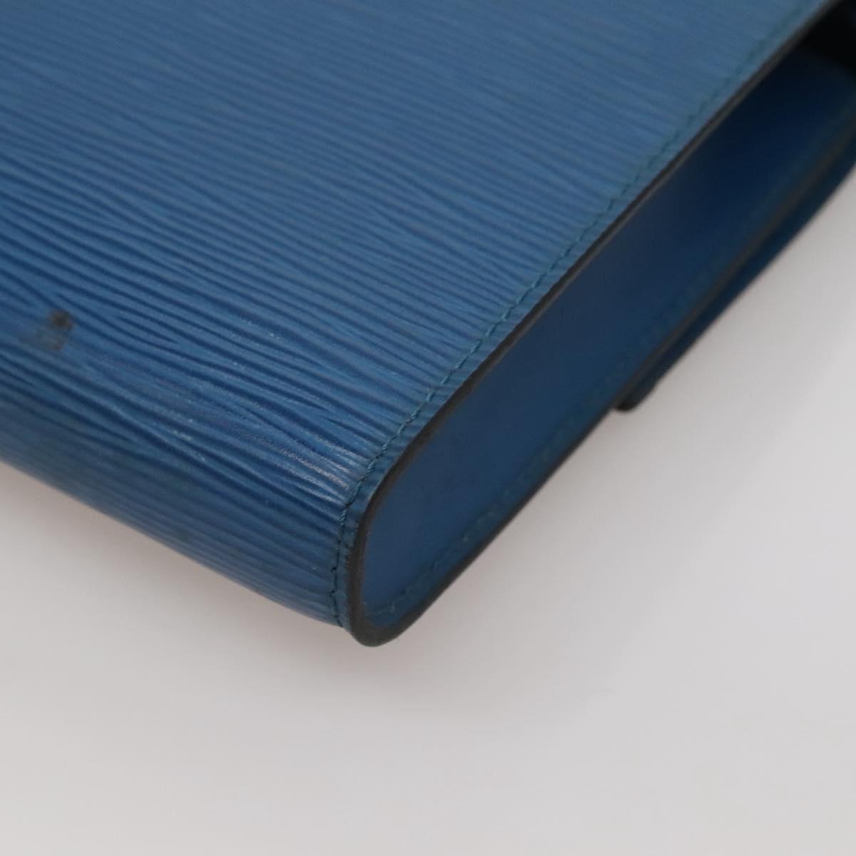 LOUIS VUITTON Epi Pochette Arche Shoulder Bag Blue M52575 LV Auth ep10558