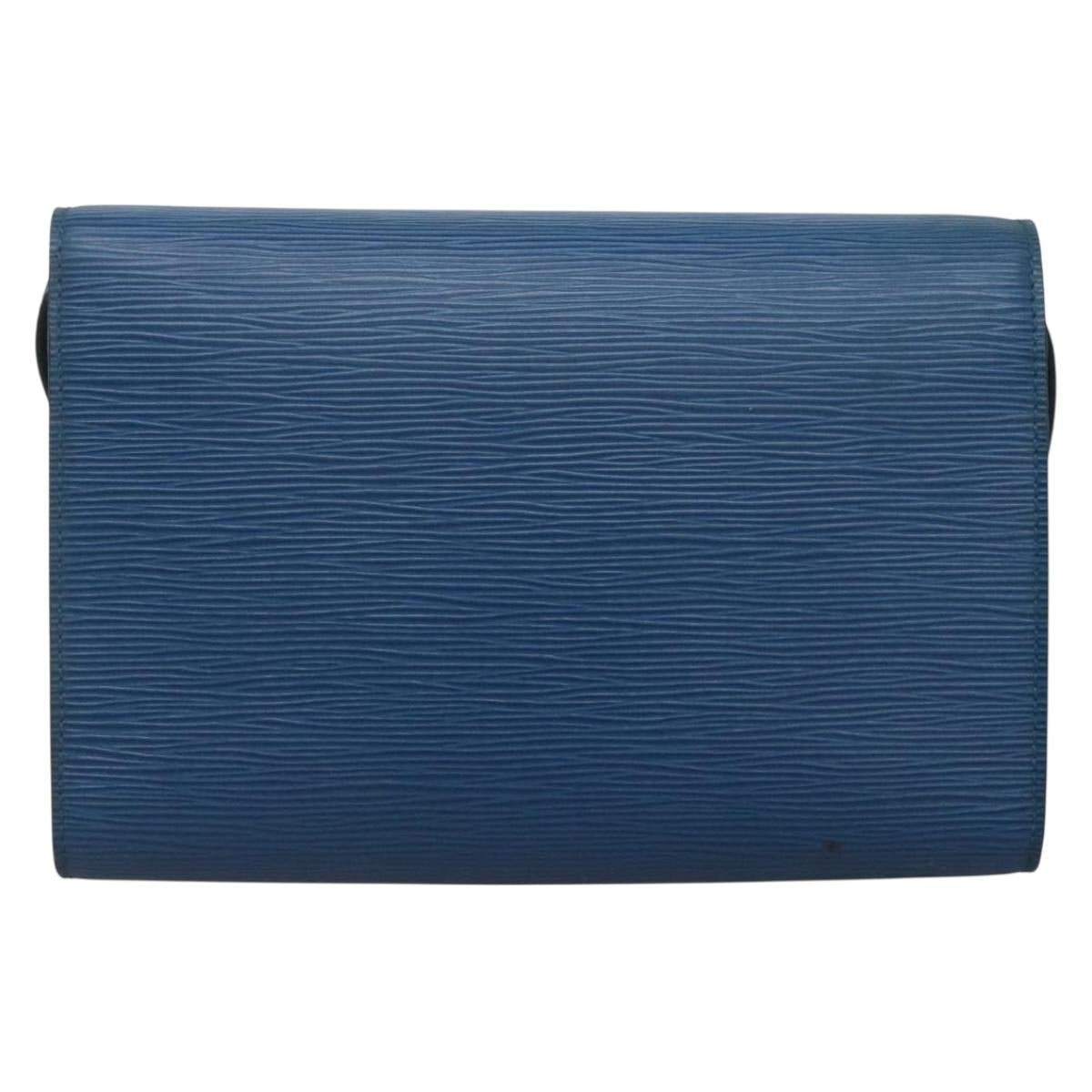 LOUIS VUITTON Epi Pochette Arche Shoulder Bag Blue M52575 LV Auth ep10558