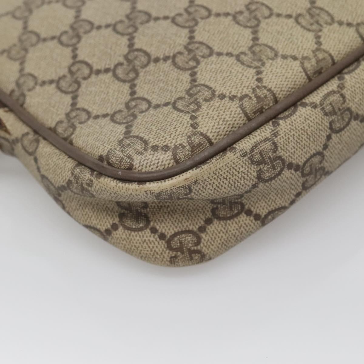 GUCCI GG Supreme Shoulder Bag PVC Beige Gold 56 02 068 Auth ep10564