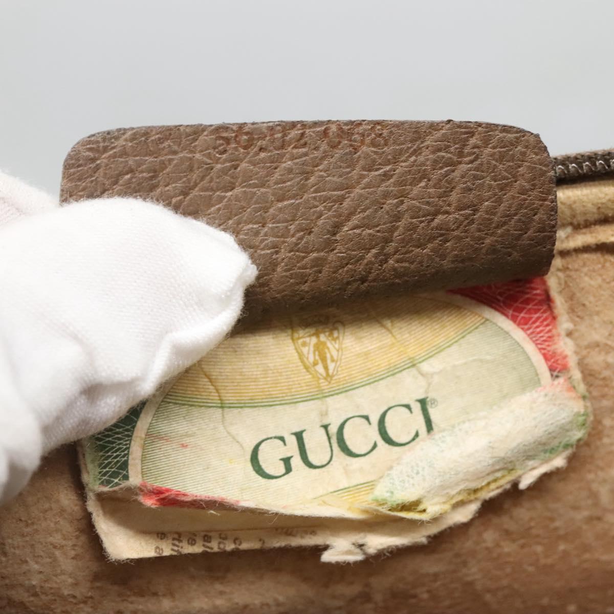 GUCCI GG Supreme Shoulder Bag PVC Beige Gold 56 02 068 Auth ep10564