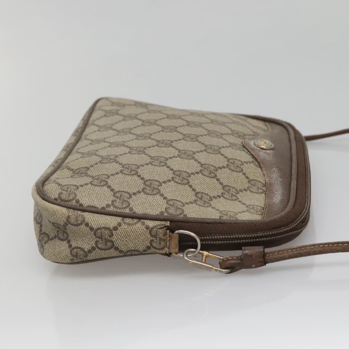 GUCCI GG Supreme Shoulder Bag PVC Beige Gold 56 02 068 Auth ep10564