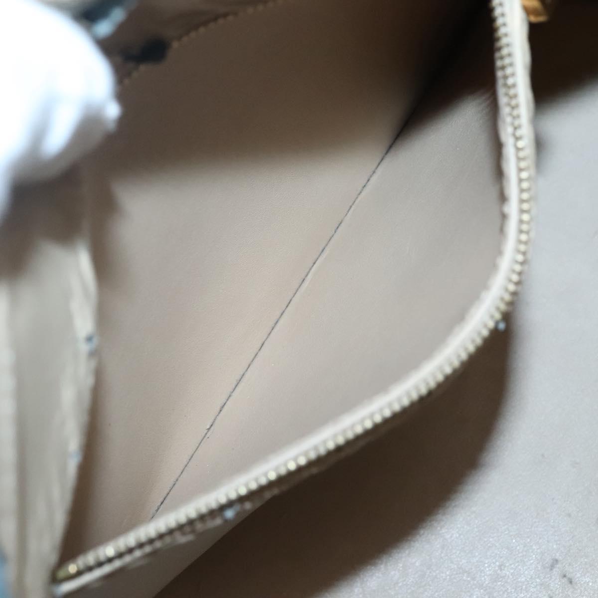 LOUIS VUITTON Monogram Vernis Houston Hand Bag Beige M91004 LV Auth ep10571