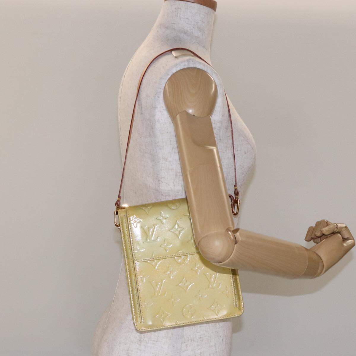 LOUIS VUITTON Monogram Vernis Motto Accessory Pouch Gris M91030 LV Auth ep10575