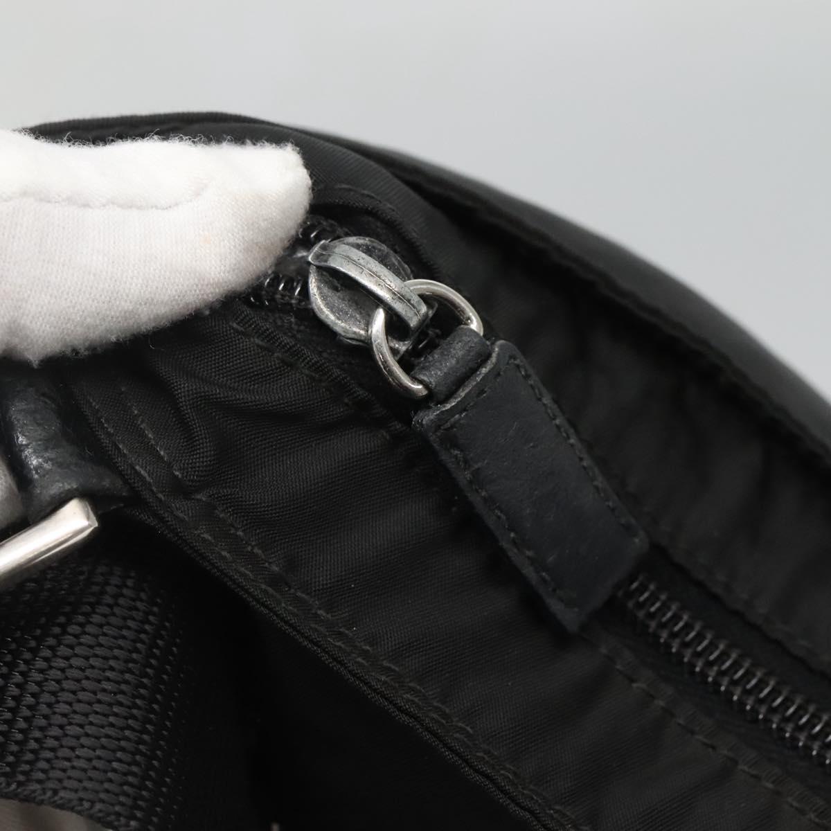PRADA Shoulder Bag Nylon Black Silver Auth ep10576