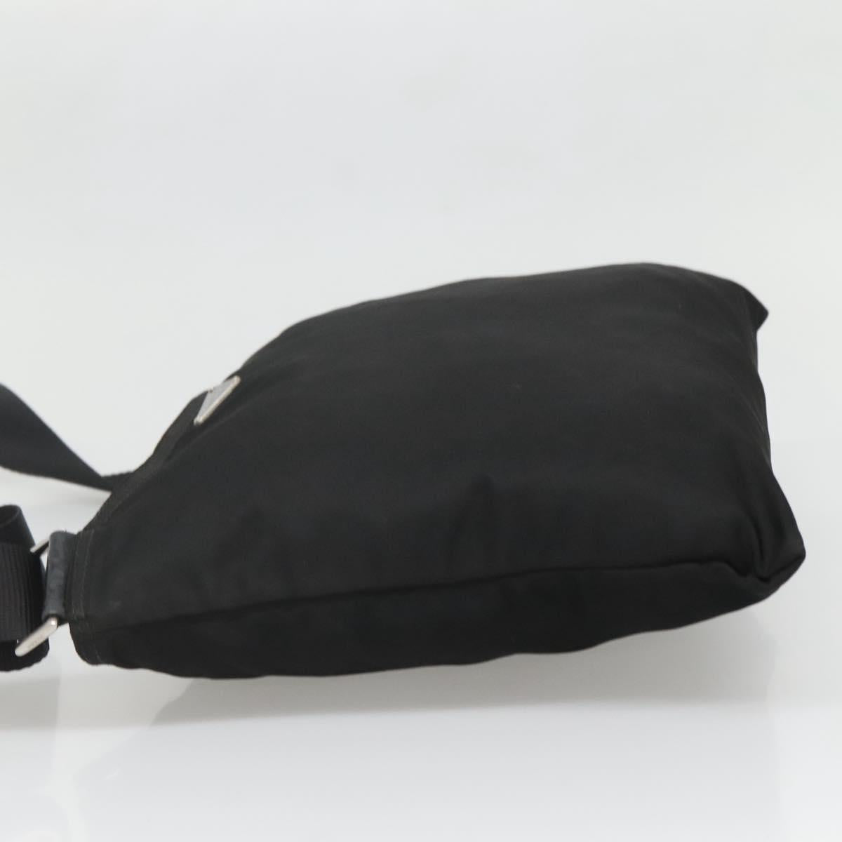 PRADA Shoulder Bag Nylon Black Silver Auth ep10576