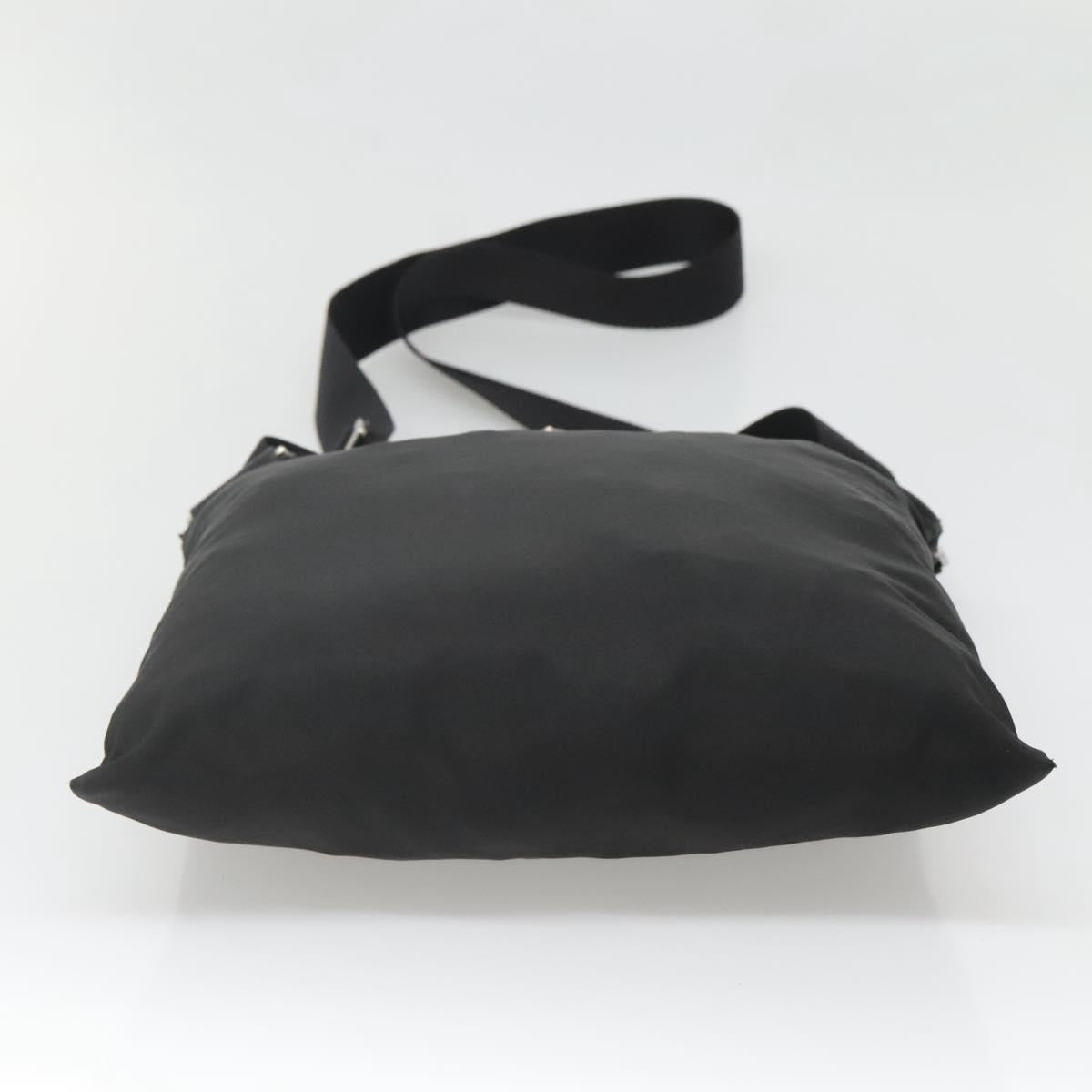 PRADA Shoulder Bag Nylon Black Silver Auth ep10576