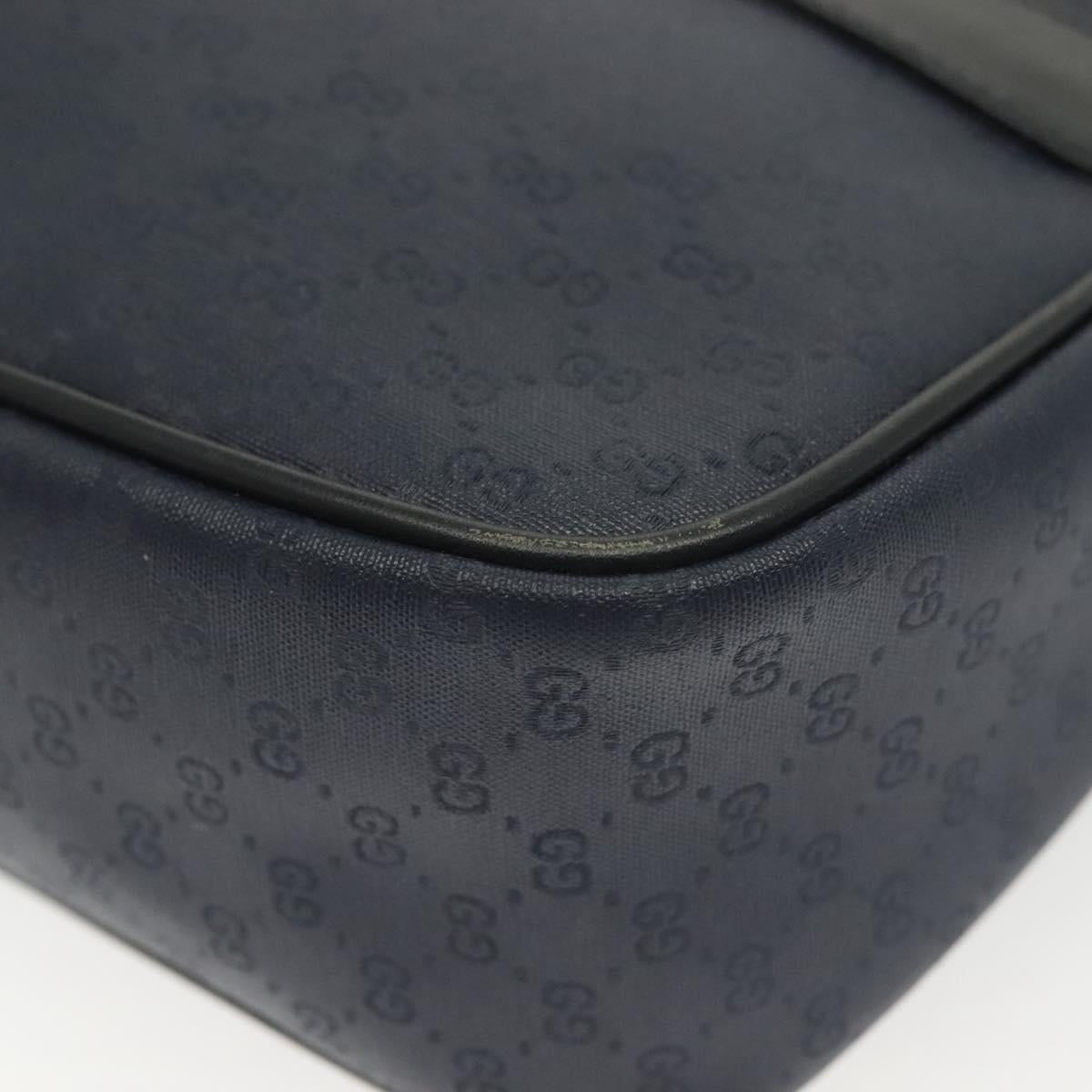 GUCCI Micro GG Supreme Chain Shoulder Bag PVC Navy Gold 001 14 0412 Auth ep10578