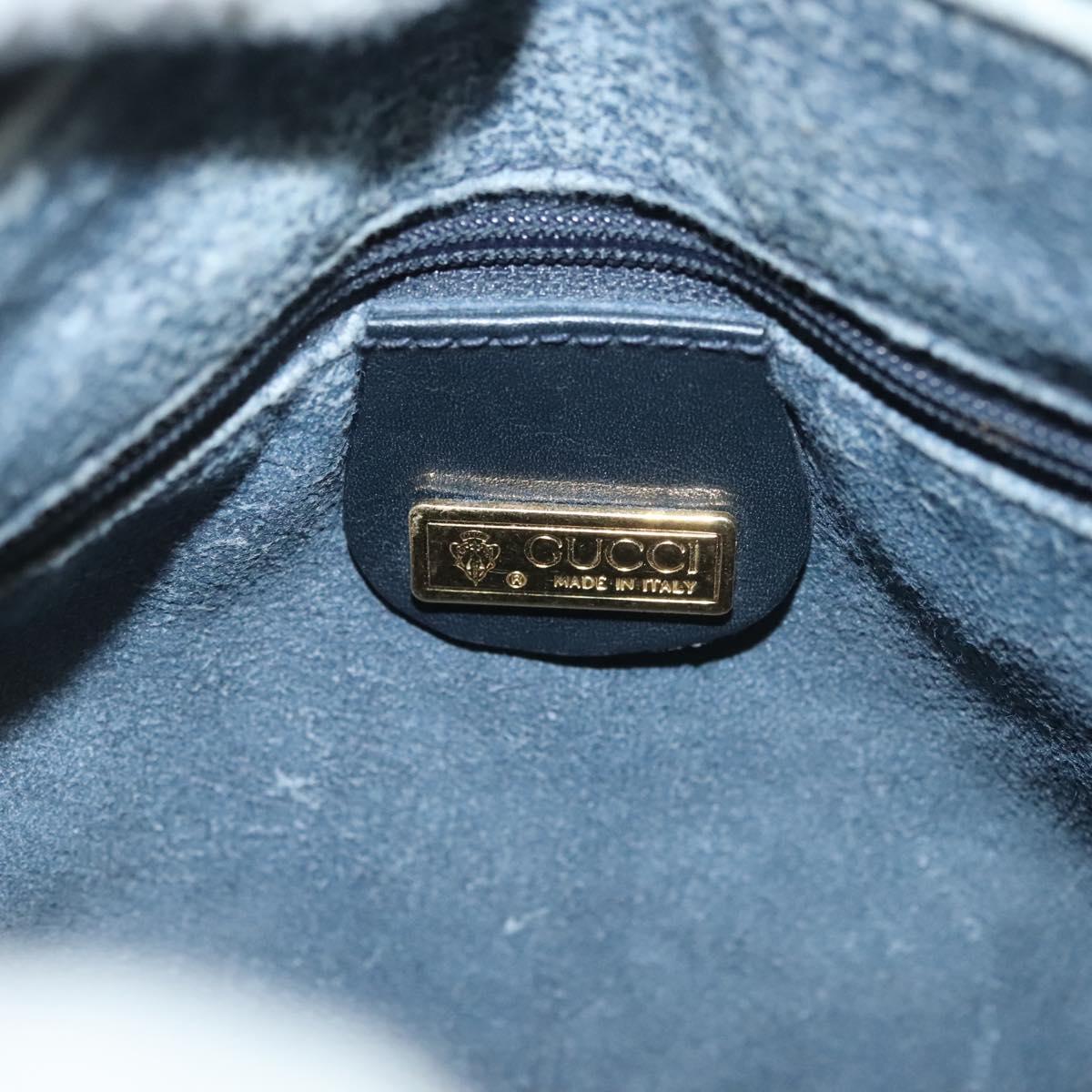 GUCCI Micro GG Supreme Chain Shoulder Bag PVC Navy Gold 001 14 0412 Auth ep10578