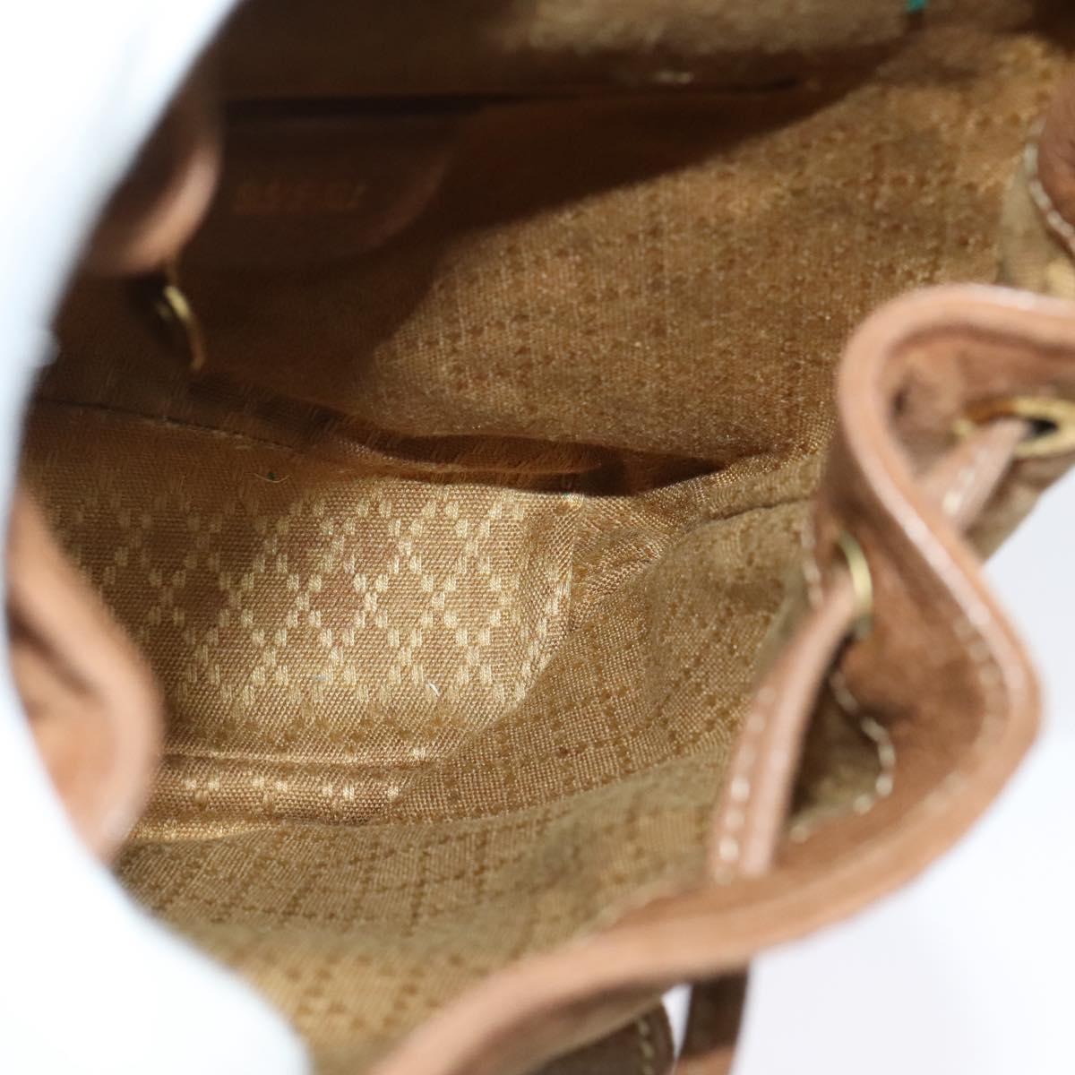 GUCCI Bamboo Backpack Suede Brown Gold 003 58 0030 Auth ep10582