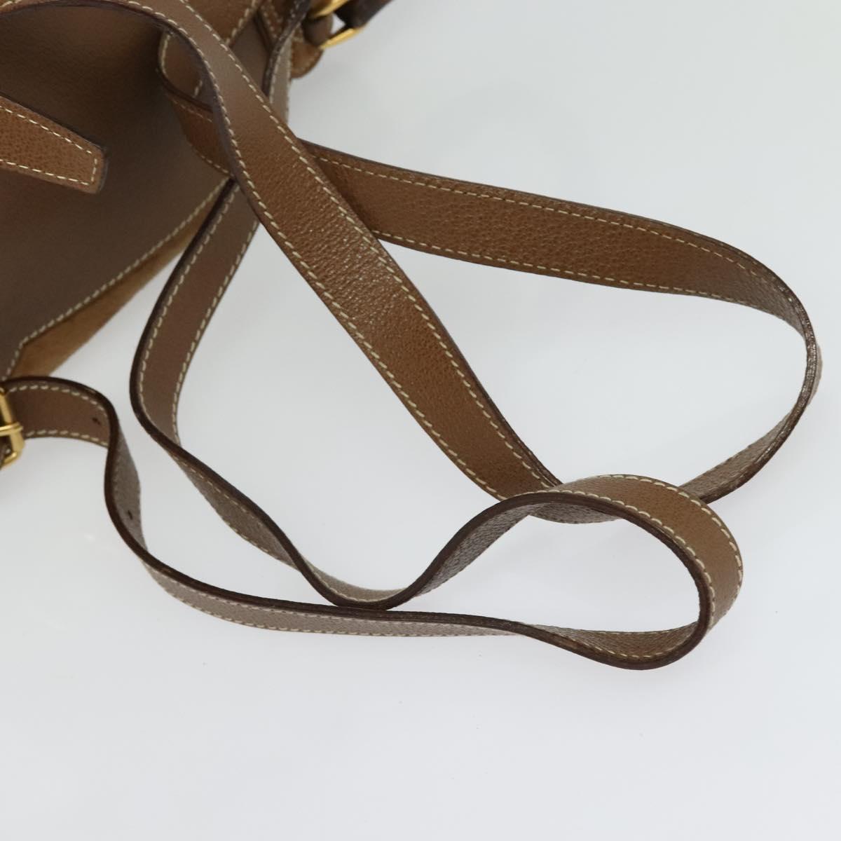 GUCCI Bamboo Backpack Suede Brown Gold 003 58 0030 Auth ep10582