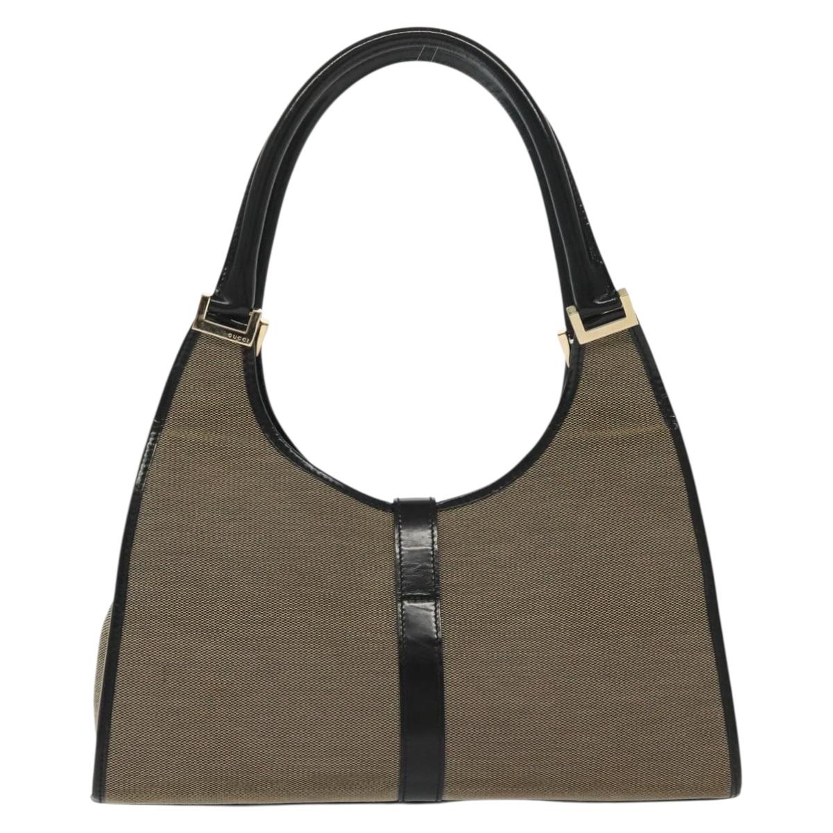 GUCCI GG Canvas Jackie Hand Bag Beige Gold 002 1067 Auth ep10589