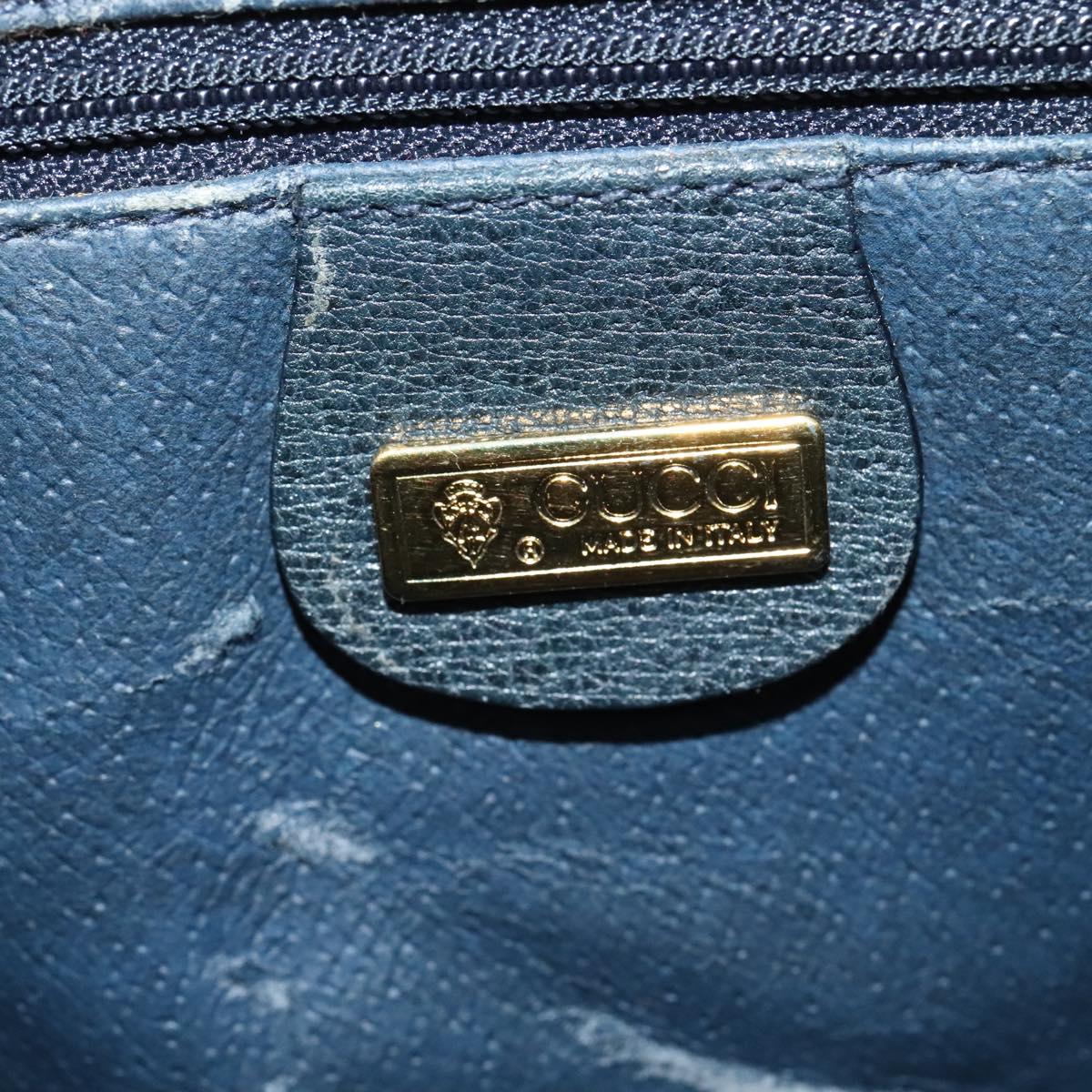 GUCCI Micro GG Supreme Shoulder Bag PVC Navy Gold 001 116 0844 Auth ep10595