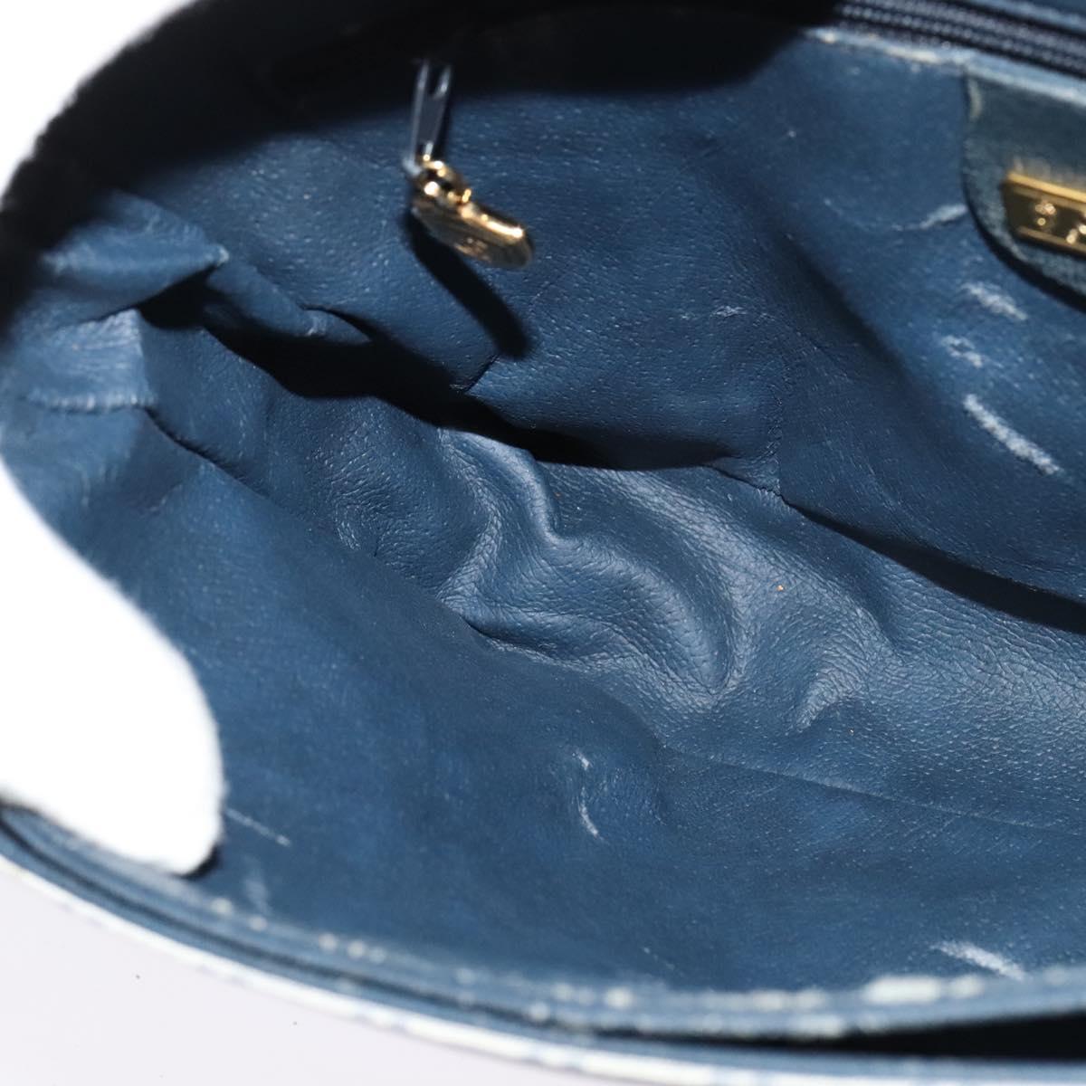 GUCCI Micro GG Supreme Shoulder Bag PVC Navy Gold 001 116 0844 Auth ep10595