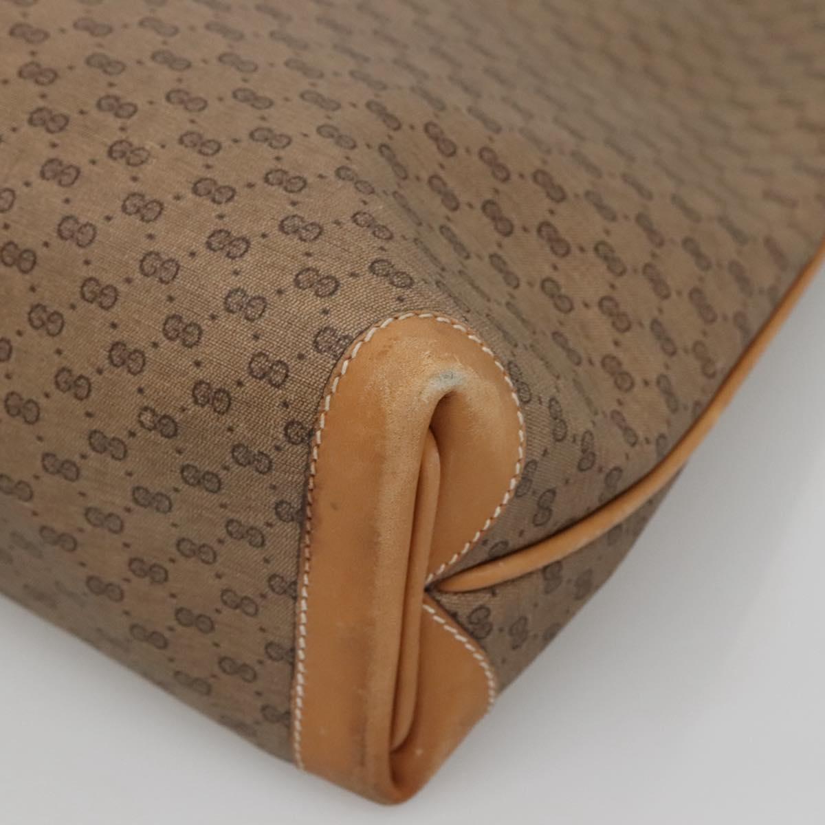 GUCCI Micro GG Supreme Tote Bag PVC Beige Gold 02 4947 39 Auth ep10601