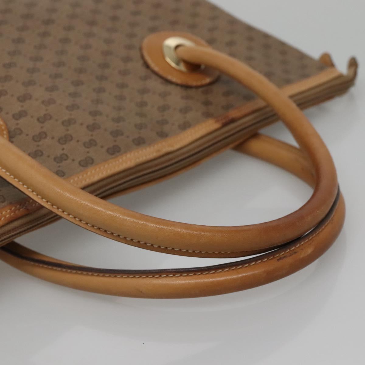 GUCCI Micro GG Supreme Tote Bag PVC Beige Gold 02 4947 39 Auth ep10601