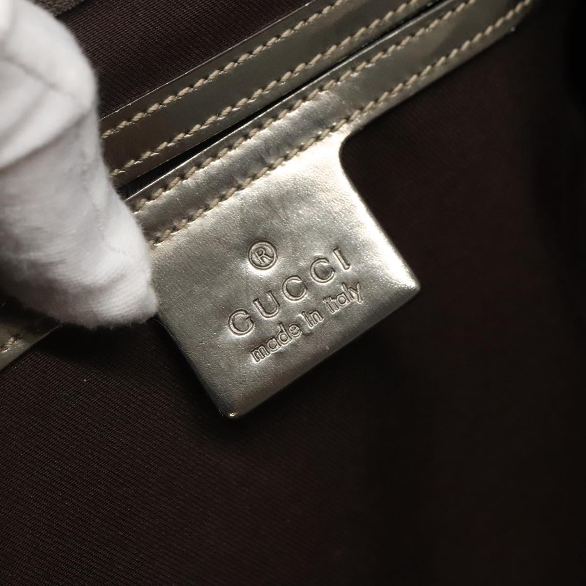 GUCCI GG Supreme Hand Bag PVC Beige Gold 190259 Auth ep10602