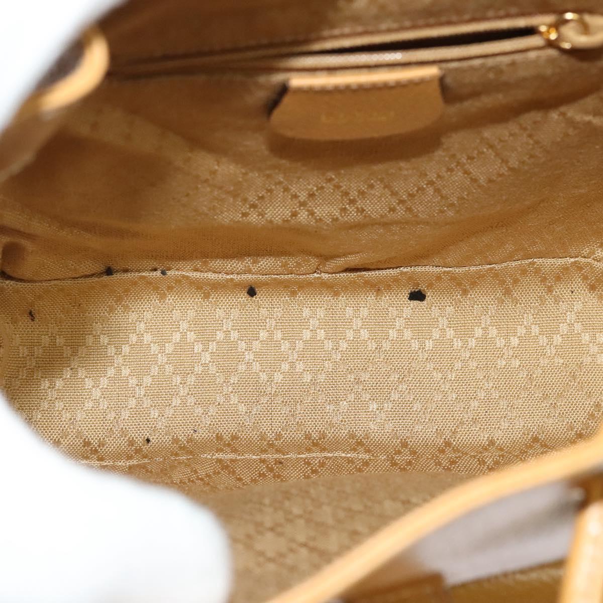 GUCCI Bamboo Backpack Leather Beige Gold 003 2034 0030 Auth ep10604